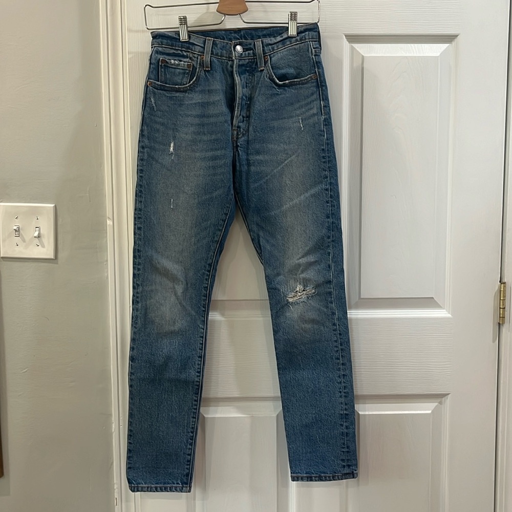 Levi’s 501 Skinny Jeans - Distressed Blue